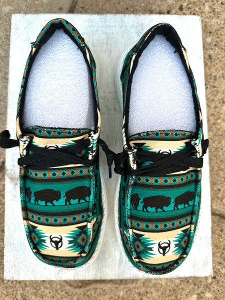 Very G Gypsy Jazz Turquoise Luma Tooled Sneakers