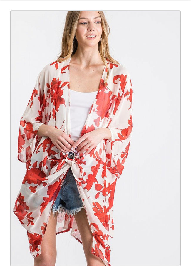 9327   Janae Floral Kimono