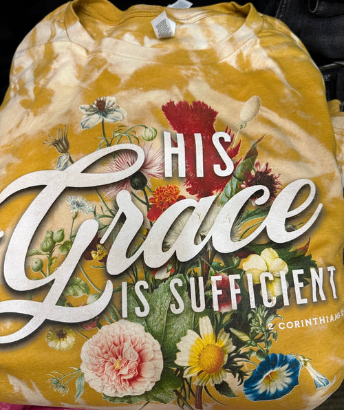 Kaye His Grace is Sufficient Graphic T-Shirt