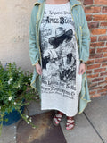 LOVE Vintage Wash Long Jacket w/ Fringe Edges from Paper Lace