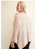 6405   Rebecca V-Neck Light Sweater Top -Reg & Plus!