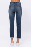 88317   Takara High Rise Destroyed Knee Patch Boyfriend Judy Blue Jeans