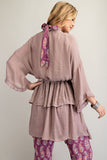 3297   Jerzee 3/4 Sleeve Kimono