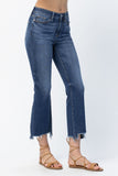Jacey Mid-Rise Distressed Step Hem Bootcut Judy Blue Jeans