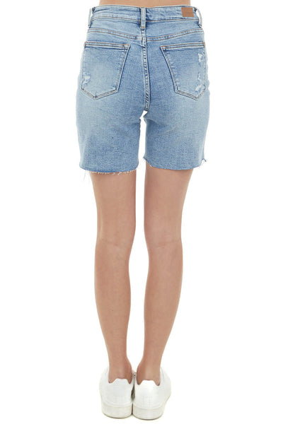 150094   Marci Hi-Rise Mid-Length Patch Judy Blue Shorts
