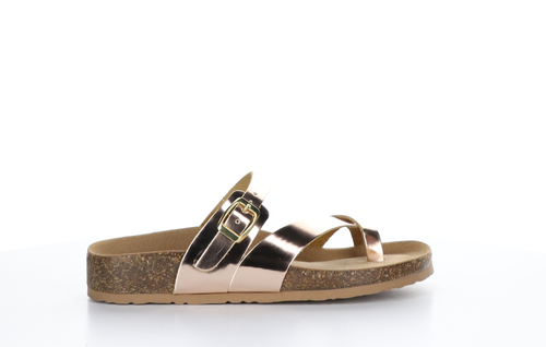 6002122   Parr Rose Gold Mirror Sandals by Bos & Co