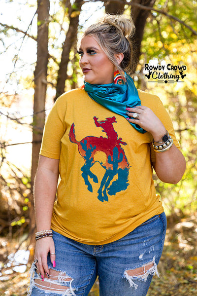 23686   Shanda Bowie Bronc Graphic T-Shirt by Rowdy Crowd