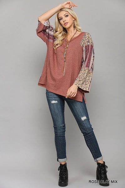 2135   Kerri French Terry Knit Top