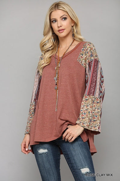2135   Kerri French Terry Knit Top