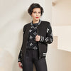 Nicolette Black & White Fancy Varsity Jacket by Tricotto 258-F22