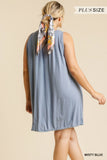4884   Tina Sleeveless Basic Round Neck Shift Dress