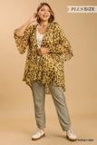 Marlene Sheer Animal Print Kimono w/ Metallic Threading - Reg & Plus!