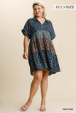 Laurel Mixed Print Tiered Dress - Reg & Plus!