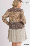6819   Corliss Ann Mixed Print Button-Down Tunic/Dress - Reg & Plus!