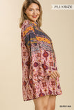 Brittney Boho Patchwork Dress - Reg & Plus!