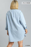 4075   Arianni Button-Down Non-Stretch Denim Dress/Tunic/Jacket